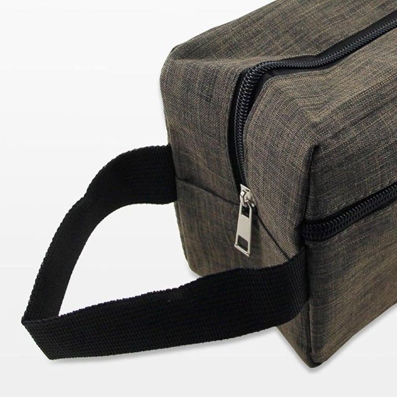 Red Oxford Makeup Bag Ergonomic Travel Cosmetic Pouch Portable Toiletry Bag - Image 4